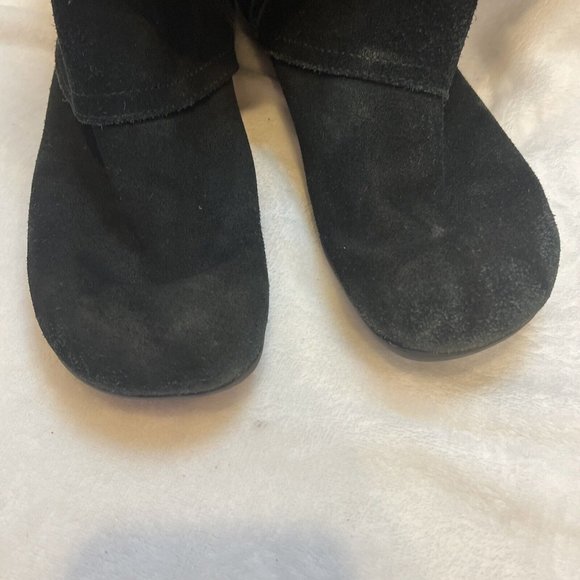 White Mountain Black Suede With Buckle Side Zip Mid Calf Boot Women's Size 7.5 - Picture 12 of 12